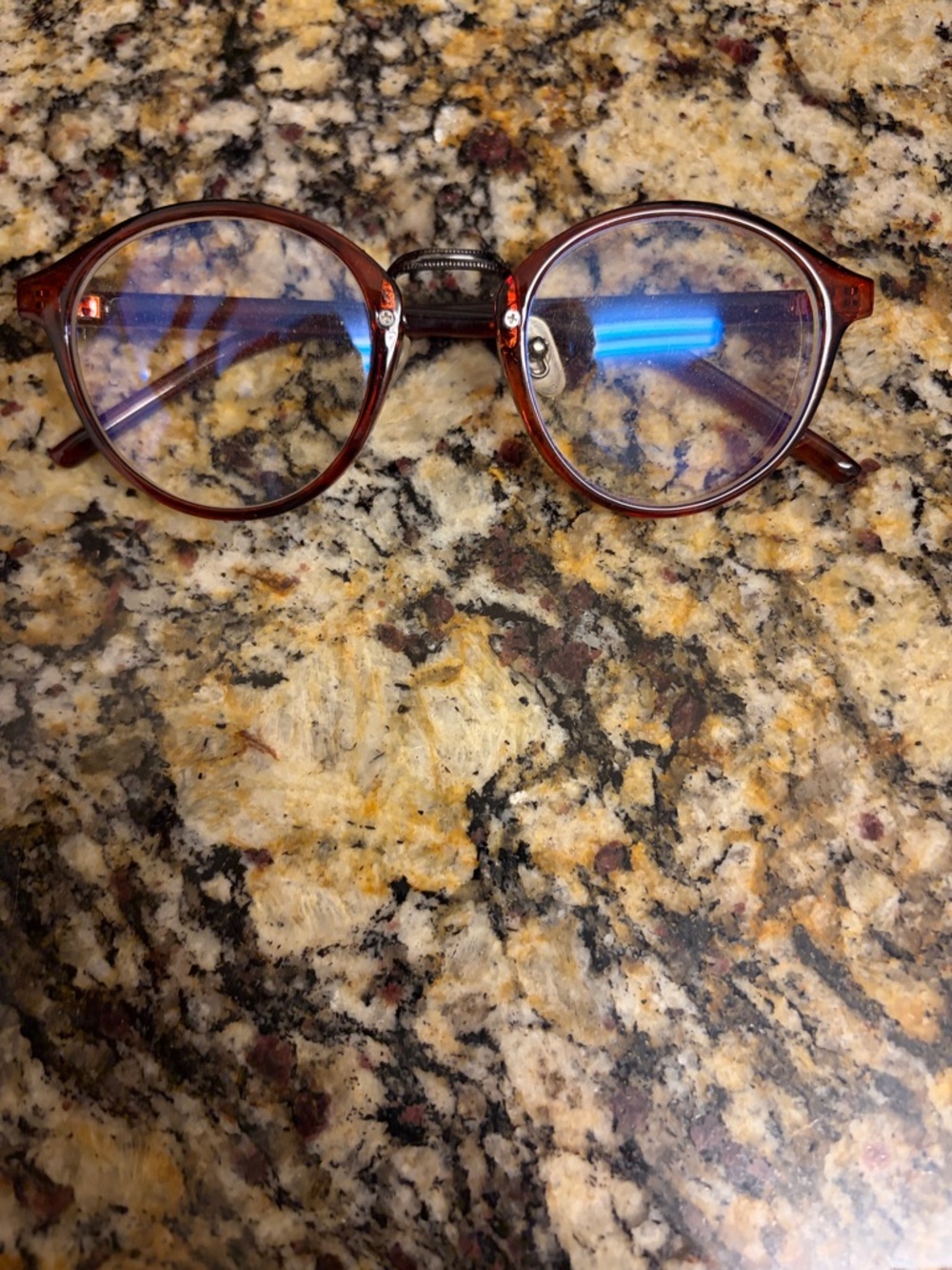 Round Tortoiseshell Blue Light Glasses